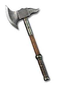 <span class='white-tooltip'>Axe</span><span class='white-tooltip'><br />One-Hand Damage: 4 to 11<br />Durability: 15 of 24<br /><span class='white-tooltip'>Required Strength: 32</span><br />Axe Class - Normal Attack Speed</span> Axe