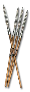 <span class='white-tooltip'>Javelin</span><span class='white-tooltip'><br />Throw Damage: 6 to 14<br />One-Hand Damage: 1 to 5<br />Quantity: 54 of 60<br />Javelin Class - Fast Attack Speed</span> Javelin
