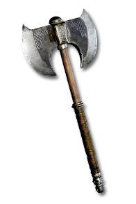 <span class='unique-tooltip'>Decapitator</span><br /><span class='white-tooltip'>Two-Hand Damage: 49 to 137<br /><span class='white-tooltip'>Durability: 35 of 40</span><br /><span class='white-tooltip'>Required Dexterity: 33</span><br /><span class='unavailable'>Required Strength: 189</span><br />Axe Class - <span class='white-tooltip'>Normal Attack Speed</span><br /><span class='unidentified'>Unidentified</span><br /> HellslayerDecapitator