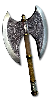 <span class='unique-tooltip'>Champion Axe</span><br /><span class='white-tooltip'>Two-Hand Damage: 59 to 94<br /><span class='white-tooltip'>Durability: 75 of 50</span><br /><span class='white-tooltip'>Required Dexterity: 59</span><br /><span class='unavailable'>Required Strength: 167</span><br />Axe Class - <span class='white-tooltip'>Fast Attack Speed</span><br /><span class='unidentified'>Unidentified</span><br /> Messerschmidt's ReaverChampion Axe