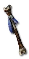 <span class='unique-tooltip'>Bone Wand</span><br /><span class='white-tooltip'>One-Hand Damage: 3 to 7<br /><span class='white-tooltip'>Durability: 11 of 18</span><br />Staff Class - <span class='white-tooltip'>Very Fast Attack Speed</span><br /><span class='unidentified'>Unidentified</span><br /><span class='blue-tooltip'>+50% Damage to Undead</span><br /> GravenspineBone Wand
