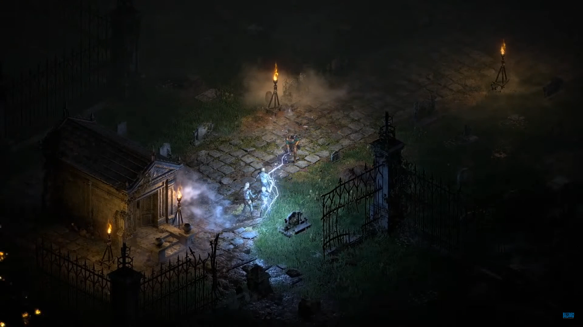 Diablo 2: Resurrected Sorceress in Burial Grounds Diablo 2: Resurrected Sorceress in Burial Grounds