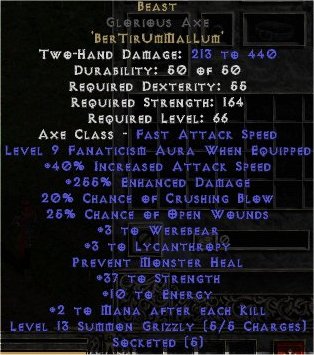 Beast Runeword Diablo 2