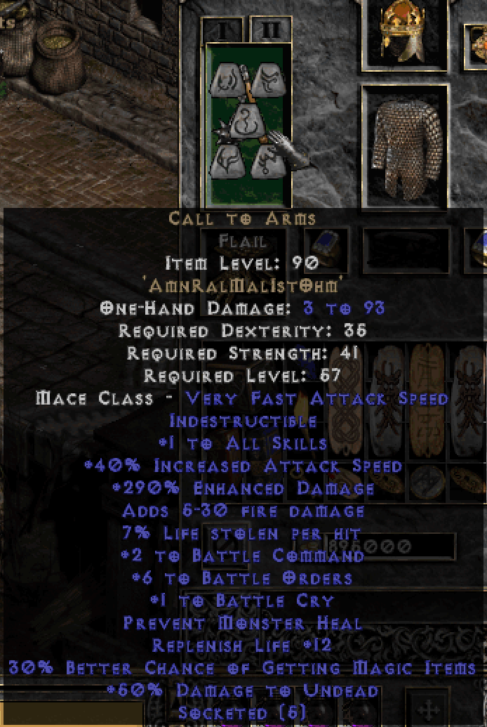 Call To Arms Rune Word